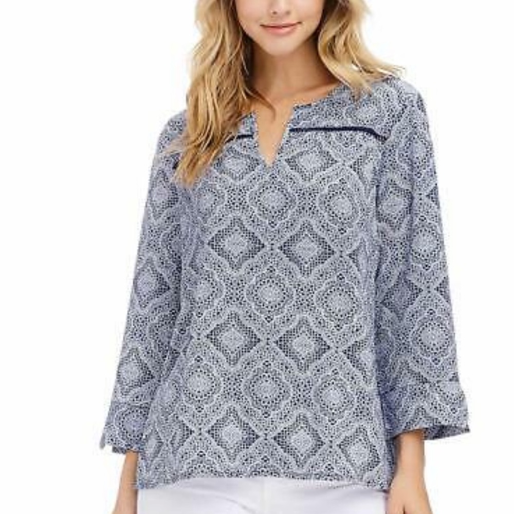NWT Fever 3/4 Sleeve Textured Top Blouse - XXL